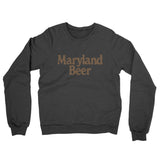 Maryland Beer Midweight French Terry Crewneck Sweatshirt-Charcoal Heather-Allegiant Goods Co. Vintage Sports Apparel