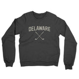 Delaware Golf Midweight French Terry Crewneck Sweatshirt-Charcoal Heather-Allegiant Goods Co. Vintage Sports Apparel