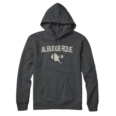 Albuquerque Pickleball Hoodie-Charcoal Heather-Allegiant Goods Co. Vintage Sports Apparel
