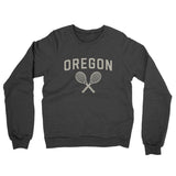 Oregon Tennis Midweight French Terry Crewneck Sweatshirt-Charcoal Heather-Allegiant Goods Co. Vintage Sports Apparel