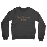 New Orleans Beer Midweight French Terry Crewneck Sweatshirt-Charcoal Heather-Allegiant Goods Co. Vintage Sports Apparel