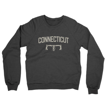 Connecticut Cycling Midweight French Terry Crewneck Sweatshirt-Charcoal Heather-Allegiant Goods Co. Vintage Sports Apparel