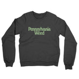 Pennsylvania Weed Midweight French Terry Crewneck Sweatshirt-Charcoal Heather-Allegiant Goods Co. Vintage Sports Apparel