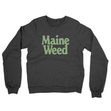 Maine Weed Midweight French Terry Crewneck Sweatshirt-Charcoal Heather-Allegiant Goods Co. Vintage Sports Apparel