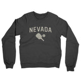Nevada Pickleball Midweight French Terry Crewneck Sweatshirt-Charcoal Heather-Allegiant Goods Co. Vintage Sports Apparel