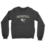 Washington Dc Pickleball Midweight French Terry Crewneck Sweatshirt-Charcoal Heather-Allegiant Goods Co. Vintage Sports Apparel