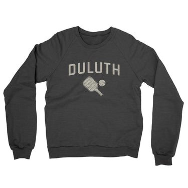 Duluth Pickleball Midweight French Terry Crewneck Sweatshirt-Charcoal Heather-Allegiant Goods Co. Vintage Sports Apparel
