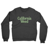 California Weed Midweight French Terry Crewneck Sweatshirt-Charcoal Heather-Allegiant Goods Co. Vintage Sports Apparel