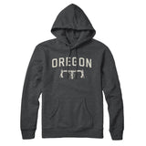Oregon Cycling Hoodie-Charcoal Heather-Allegiant Goods Co. Vintage Sports Apparel