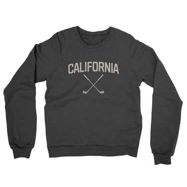 California Golf Midweight French Terry Crewneck Sweatshirt-Charcoal Heather-Allegiant Goods Co. Vintage Sports Apparel