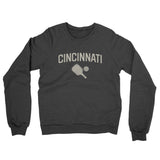 Cincinnati Pickleball Midweight French Terry Crewneck Sweatshirt-Charcoal Heather-Allegiant Goods Co. Vintage Sports Apparel