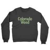 Colorado Weed Midweight French Terry Crewneck Sweatshirt-Charcoal Heather-Allegiant Goods Co. Vintage Sports Apparel