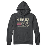 Nebraska Cycling Hoodie-Charcoal Heather-Allegiant Goods Co. Vintage Sports Apparel