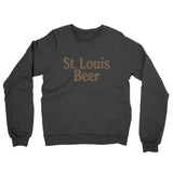 St. Louis Beer Midweight French Terry Crewneck Sweatshirt-Charcoal Heather-Allegiant Goods Co. Vintage Sports Apparel
