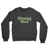 Wyoming Weed Midweight French Terry Crewneck Sweatshirt-Charcoal Heather-Allegiant Goods Co. Vintage Sports Apparel