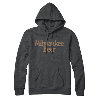 Milwaukee Beer Hoodie-Charcoal Heather-Allegiant Goods Co. Vintage Sports Apparel