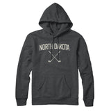 North Dakota Golf Hoodie-Charcoal Heather-Allegiant Goods Co. Vintage Sports Apparel