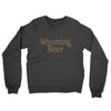 Wyoming Beer Midweight French Terry Crewneck Sweatshirt-Charcoal Heather-Allegiant Goods Co. Vintage Sports Apparel