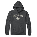 Rhode Island Pickleball Hoodie-Charcoal Heather-Allegiant Goods Co. Vintage Sports Apparel