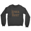 Iowa Beer Midweight French Terry Crewneck Sweatshirt-Charcoal Heather-Allegiant Goods Co. Vintage Sports Apparel