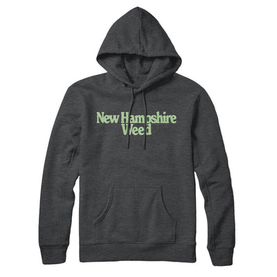 New Hampshire Weed Hoodie-Charcoal Heather-Allegiant Goods Co. Vintage Sports Apparel
