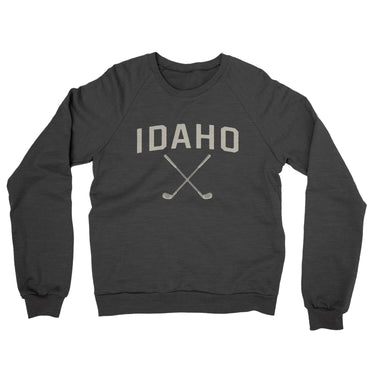 Idaho Golf Midweight French Terry Crewneck Sweatshirt-Charcoal Heather-Allegiant Goods Co. Vintage Sports Apparel