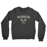 Wilmington Tennis Midweight French Terry Crewneck Sweatshirt-Charcoal Heather-Allegiant Goods Co. Vintage Sports Apparel