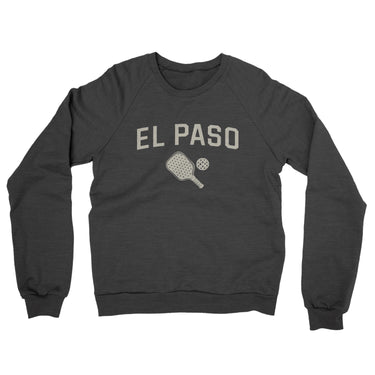 El Paso Pickleball Midweight French Terry Crewneck Sweatshirt-Charcoal Heather-Allegiant Goods Co. Vintage Sports Apparel