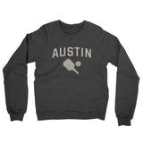 Austin Pickleball Midweight French Terry Crewneck Sweatshirt-Charcoal Heather-Allegiant Goods Co. Vintage Sports Apparel