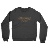 Pittsburgh Beer Midweight French Terry Crewneck Sweatshirt-Charcoal Heather-Allegiant Goods Co. Vintage Sports Apparel