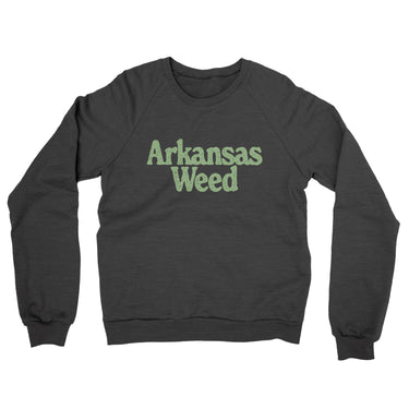 Arkansas Weed Midweight French Terry Crewneck Sweatshirt-Allegiant Goods Co. Vintage Sports Apparel