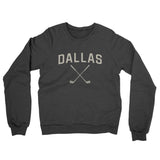 Dallas Golf Midweight French Terry Crewneck Sweatshirt-Charcoal Heather-Allegiant Goods Co. Vintage Sports Apparel