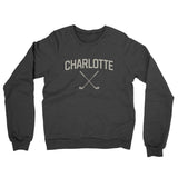 Charlotte Golf Midweight French Terry Crewneck Sweatshirt-Charcoal Heather-Allegiant Goods Co. Vintage Sports Apparel