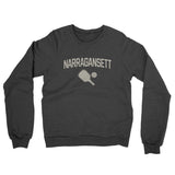 Narrangansett Pickleball Midweight French Terry Crewneck Sweatshirt-Charcoal Heather-Allegiant Goods Co. Vintage Sports Apparel