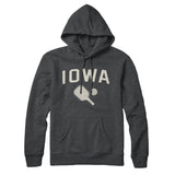 Iowa Pickleball Hoodie-Charcoal Heather-Allegiant Goods Co. Vintage Sports Apparel