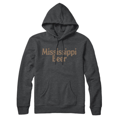 Mississippi Beer Hoodie-Charcoal Heather-Allegiant Goods Co. Vintage Sports Apparel