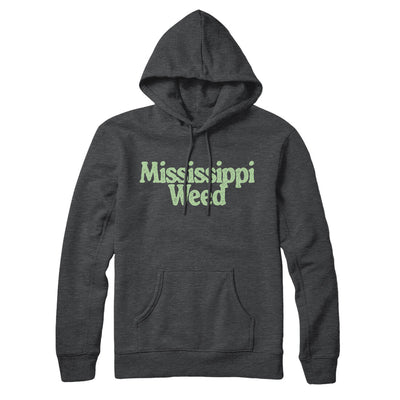 Mississippi Weed Hoodie-Charcoal Heather-Allegiant Goods Co. Vintage Sports Apparel