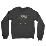 Buffalo Golf Midweight French Terry Crewneck Sweatshirt-Charcoal Heather-Allegiant Goods Co. Vintage Sports Apparel