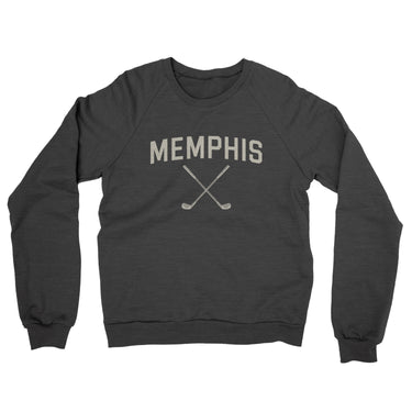Memphis Golf Midweight French Terry Crewneck Sweatshirt-Charcoal Heather-Allegiant Goods Co. Vintage Sports Apparel