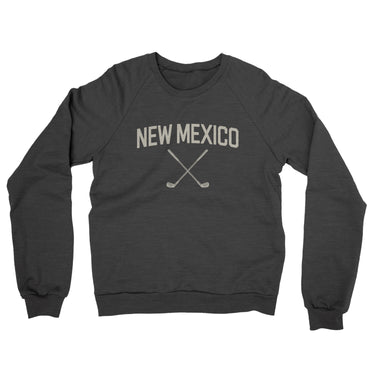 New Mexico Golf Midweight French Terry Crewneck Sweatshirt-Charcoal Heather-Allegiant Goods Co. Vintage Sports Apparel