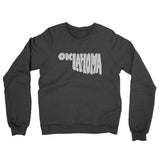 Oklahoma State Shape Text Midweight French Terry Crewneck Sweatshirt-Charcoal Heather-Allegiant Goods Co. Vintage Sports Apparel