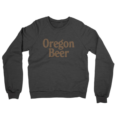 Oregon Beer Midweight French Terry Crewneck Sweatshirt-Charcoal Heather-Allegiant Goods Co. Vintage Sports Apparel