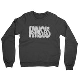 Kansas State Shape Text Midweight French Terry Crewneck Sweatshirt-Allegiant Goods Co. Vintage Sports Apparel