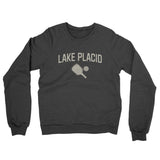 Lake Placid Pickleball Midweight French Terry Crewneck Sweatshirt-Charcoal Heather-Allegiant Goods Co. Vintage Sports Apparel