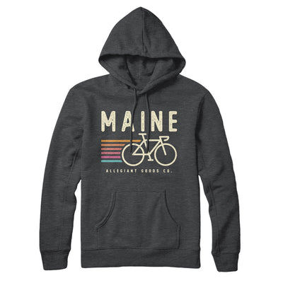 Maine Cycling Hoodie-Charcoal Heather-Allegiant Goods Co. Vintage Sports Apparel