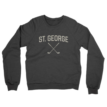 St. George Golf Midweight French Terry Crewneck Sweatshirt-Charcoal Heather-Allegiant Goods Co. Vintage Sports Apparel