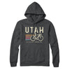 Utah Cycling Hoodie-Charcoal Heather-Allegiant Goods Co. Vintage Sports Apparel