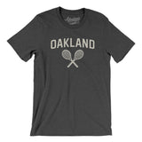 Oakland Tennis Men/Unisex T-Shirt-Dark Grey Heather-Allegiant Goods Co. Vintage Sports Apparel