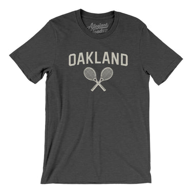 Oakland Tennis Men/Unisex T-Shirt-Dark Grey Heather-Allegiant Goods Co. Vintage Sports Apparel