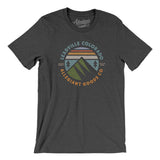 Leadville Colorado Retro Badge Men/Unisex T-Shirt-Dark Grey Heather-Allegiant Goods Co. Vintage Sports Apparel